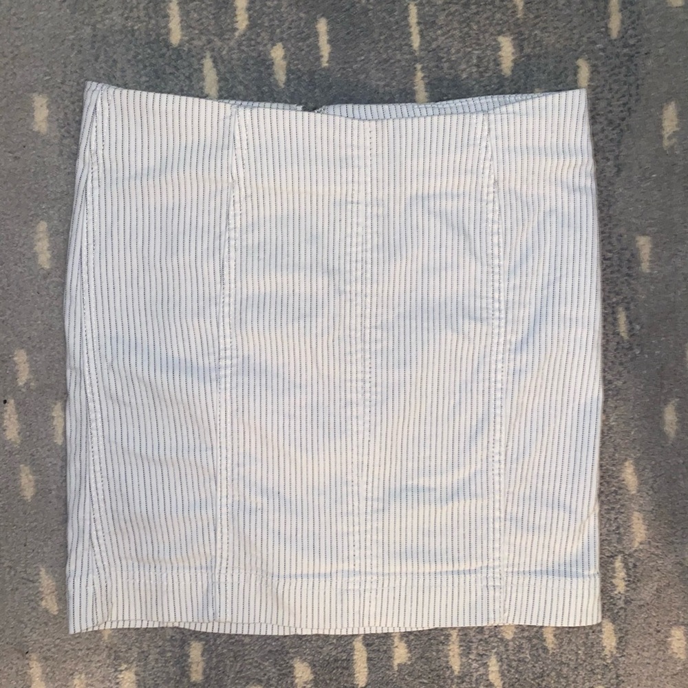 Free People striped Modern Femme denim mini skirt